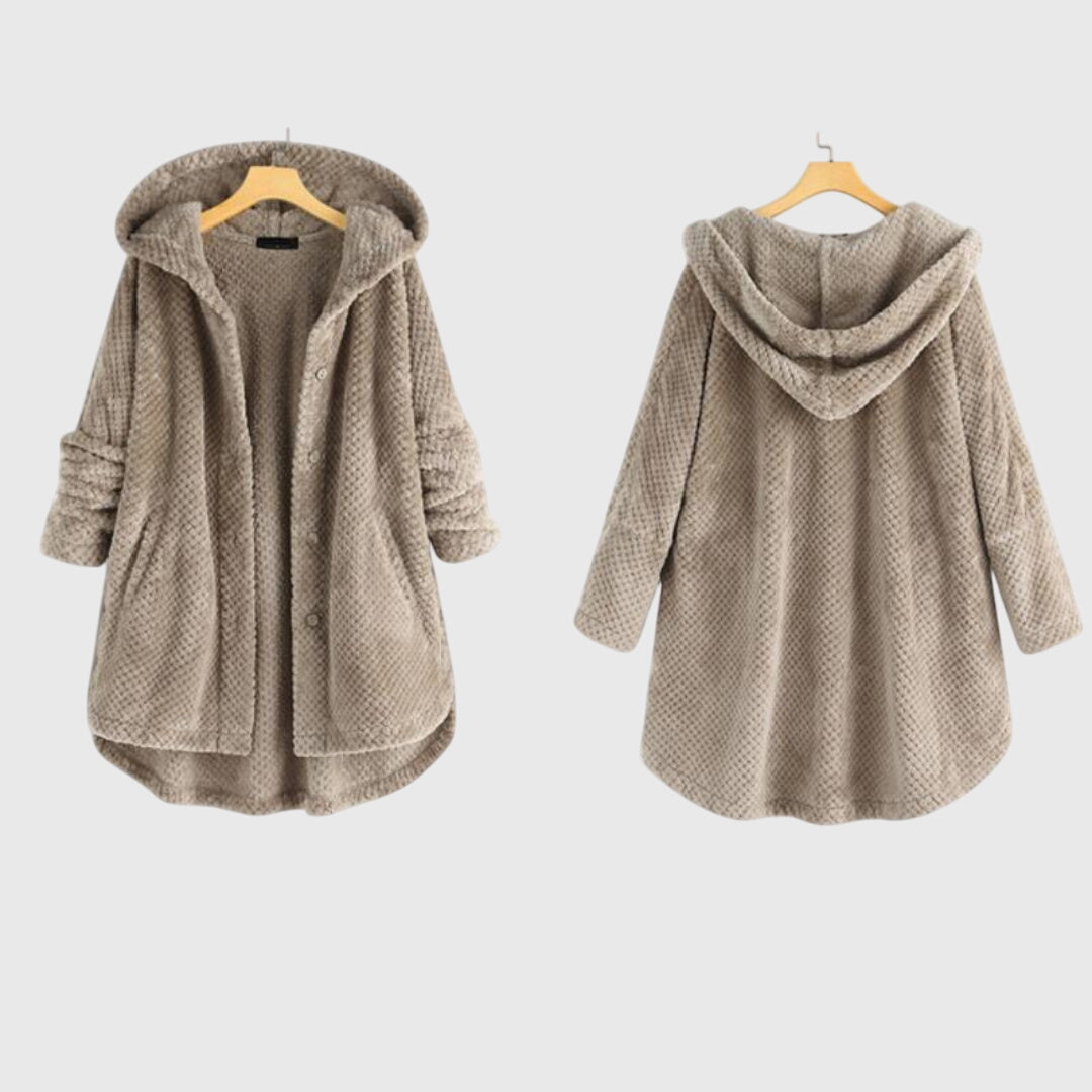 Hooded Fleece Jacket in Soft Texture