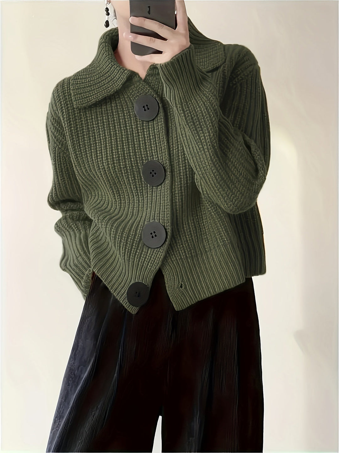 Refined Knit Jacket with Elegant Texture