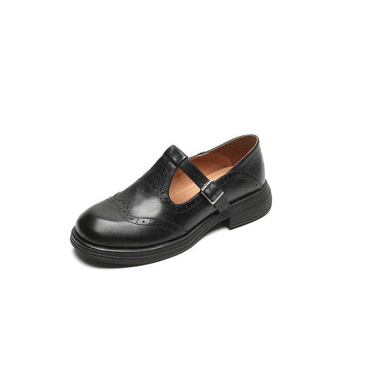 Leather Mary Janes with Timeless Elegance
