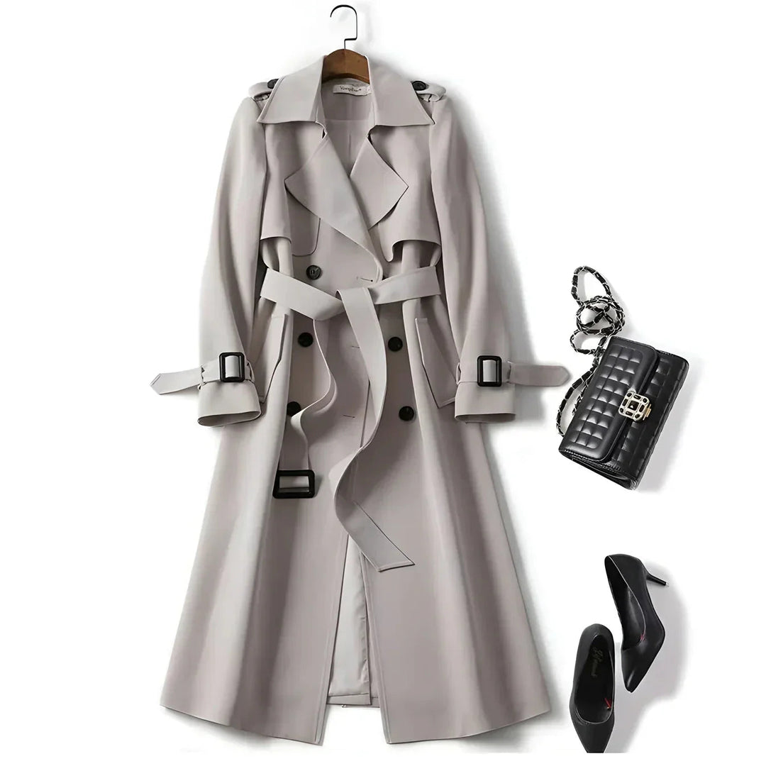 Jade Trench Coat with Elegant Silhouette