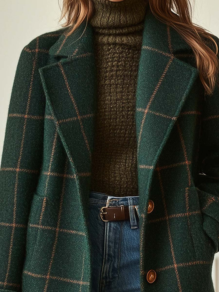 Timeless Plaid Overcoat