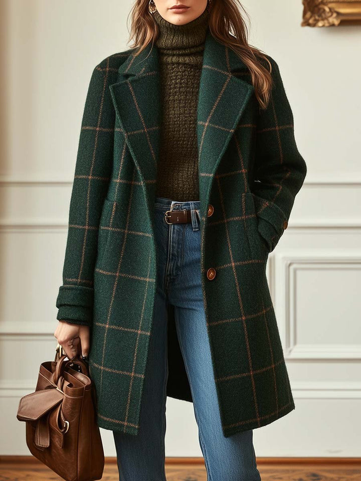 Timeless Plaid Overcoat