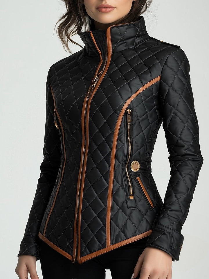 Diamond-Quilted Padded Jacket in Lillian