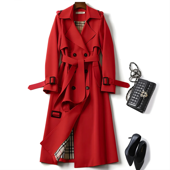 Jade Trench Coat with Elegant Silhouette