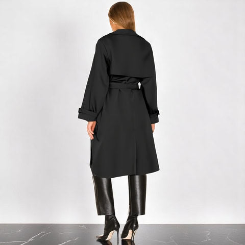 Jade Trench Coat with Elegant Silhouette