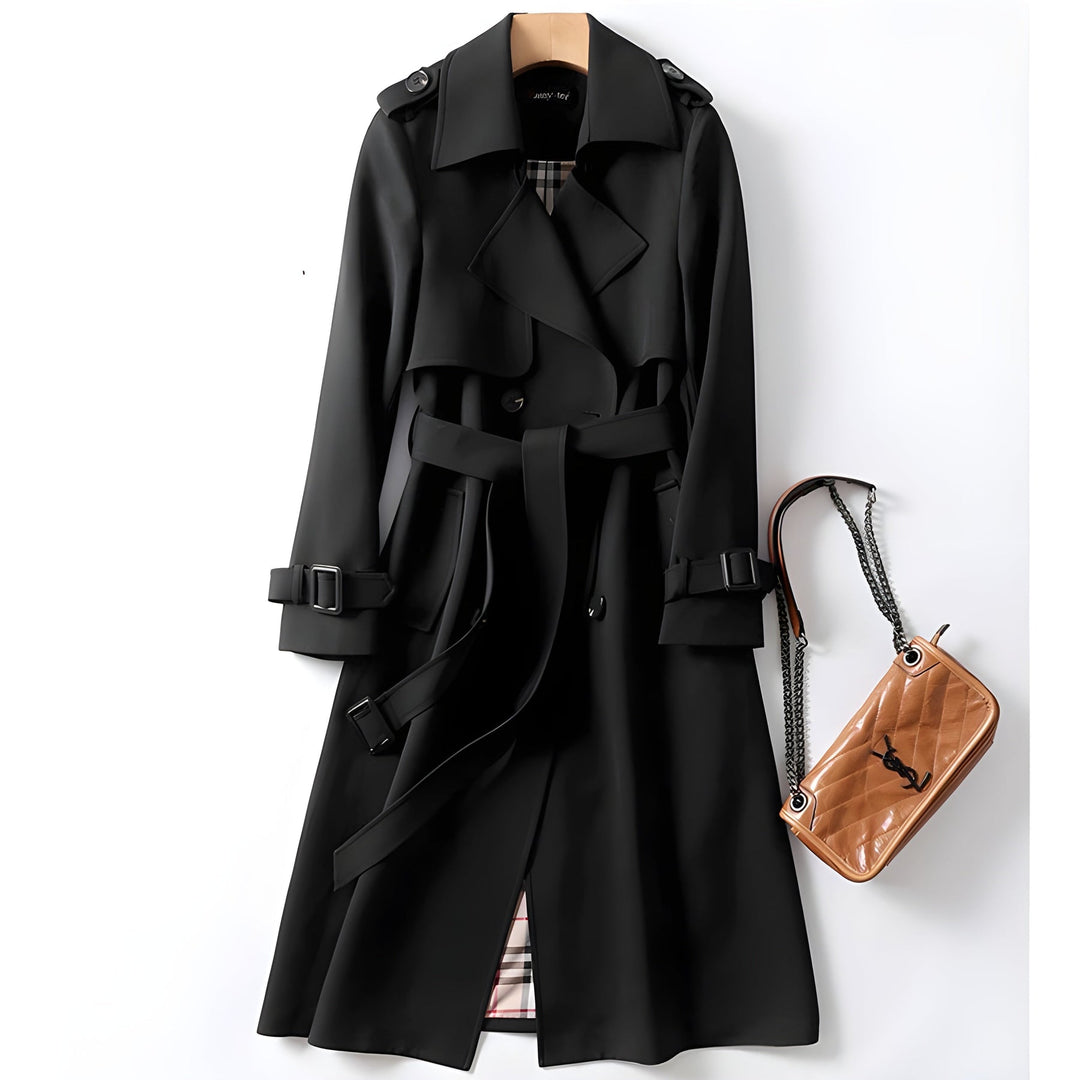 Jade Trench Coat with Elegant Silhouette